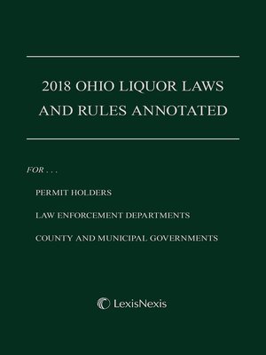 cover image of Ohio Liquor Laws and Rules Annotated